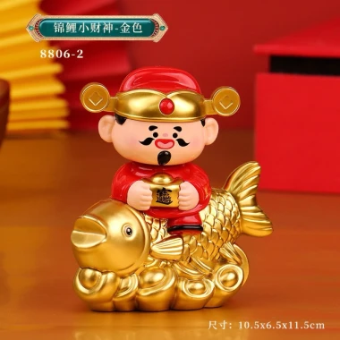 Ông Thần Tài Cầm Thỏi Vàng Lắc Lư Pin Mặt Trời - Giảm 23% còn 125000đ 12