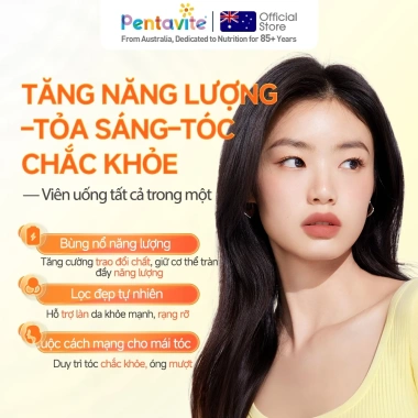 Pentavite Bộ 2 chai Bubbly B + Vitamin C 60 viên nhai - Vitamin B, Vitamin C vị kẹo que, giá 216.000đ