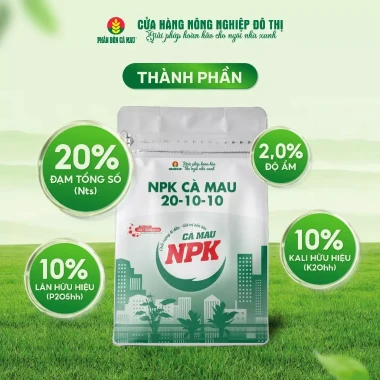 Phân bón NPK Cà Mau 20-10-10 đa dụng - Giá rẻ 28000đ, Tăng trưởng vượt trội 3 Phân bón NPK Cà Mau 20-10-10 đa dụng - Giá rẻ 28000đ, Tăng trưởng vượt trội 3