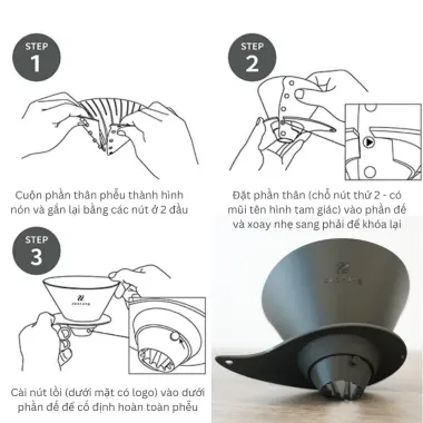 Phễu pha cà phê camping Hario V60 Zebrang Flat Dripper silicone giá rẻ 525k 9