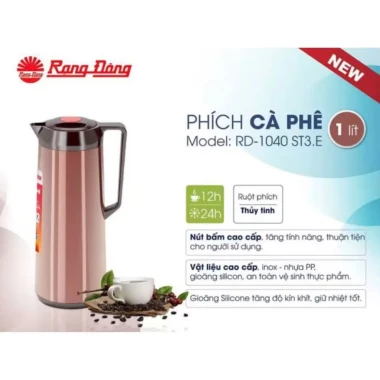 Phích nước Rạng Đông 1L inox RD1.040 - Bình thuỷ giữ nhiệt ST3.E giá 195k 3 Phích nước Rạng Đông 1L inox RD1.040 - Bình thuỷ giữ nhiệt ST3.E giá 195k 3