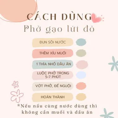 Phở gạo lứt đỏ hữu cơ giảm cân 500g - Bếp healthy Hà Nội - Món ăn sạch chỉ 31000đ 5