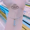 Phụ Kiện Kiềng Cổ K07M036 Dẻo 1li Mặt Trụ 3 Hột CZ Bạc Ý Sang Trọng Giá 650k 3