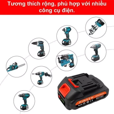 Pin Pinsen Makita dung lượng lớn, LED hiển thị mức pin, giá chỉ 140.000 2
