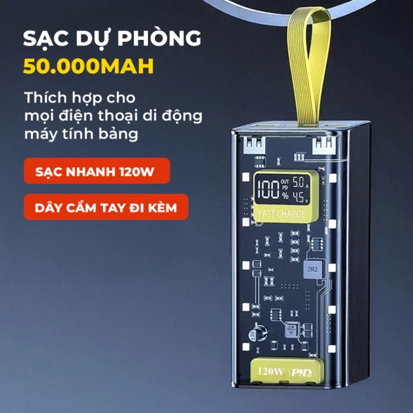 Hướng dẫn sử dụng Pin sạc dự phòng 50.000 mAh 120W của FengZhi Life để sạc nhanh đa thiết bị