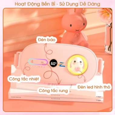 Quà 8/3 Đai chườm ấm bụng kinh nguyệt Đai massage giảm đau kì kinh, 329.000đ 6