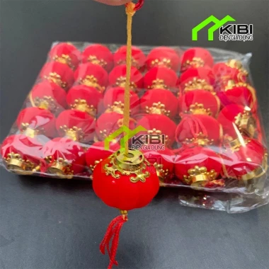 Quả Cầu Nhung Đỏ Treo Trang Trí Tết - Lồng Đèn Nhung Giảm 30% Còn 36k - 30 Quả Đẹp 5