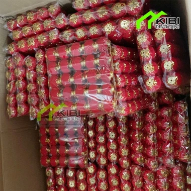 Quả Cầu Nhung Đỏ Treo Trang Trí Tết - Lồng Đèn Nhung Giảm 30% Còn 36k - 30 Quả Đẹp 6