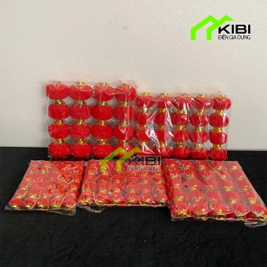 Quả Cầu Nhung Đỏ Treo Trang Trí Tết - Lồng Đèn Nhung Giảm 30% Còn 36k - 30 Quả Đẹp 12
