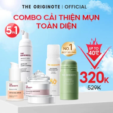 Quà Tết Combo 5IN1 The Originote - Chăm sóc da, giảm mụn, sáng da, dưỡng ẩm, chỉ 320k