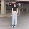 Quần baggy nữ kaki trơn, mềm mịn co giãn nhẹ, cạp chun dây rút, túi tiện, chỉ 109k 2