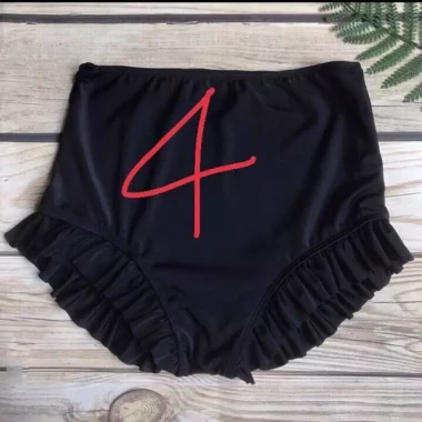 Quần Bơi Bikini Nữ Cạp Cao Màu Đen Siêu Co Giản - Mẫu 1-13 Giá Rẻ 81600Đ 14