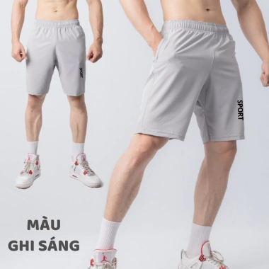 Quần đùi nam thể thao quần short chạy bộ vải gió mềm mại dáng sport co dãn tốt quần mặc nhà nhiều màu đẹp XUZI