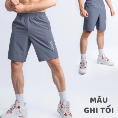 Quần đùi nam thể thao quần short chạy bộ vải gió mềm mại dáng sport co dãn tốt quần mặc nhà nhiều màu đẹp XUZI
