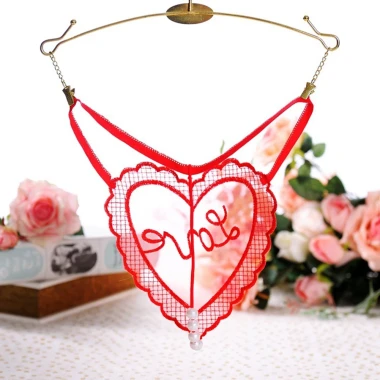 Quần Lót Thông Nữ Gợi Cảm Màu Trơn Trăng Mật Chữ G Trái Tim - Giảm giá 48.600