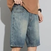 Quần short nam retro denim mùa hè - dáng thẳng, size lớn, phong cách dạo phố 4