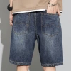 Quần short nam retro denim mùa hè - dáng thẳng, size lớn, phong cách dạo phố 5