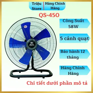 Quạt sàn chân quỳ ĐIỆN CƠ 91 QS400/QS450 - Mát Êm, Giá Tốt 545k, BH 12 Tháng 12