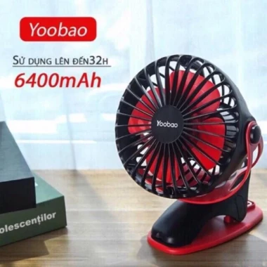 Quạt tích điện Y-F04 6400mAh dùng 32 tiếng, thiết kế kẹp tiện lợi - Giá chỉ 295k 3