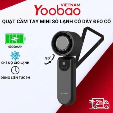 Quạt tích điện Y-F04 6400mAh dùng 32 tiếng, thiết kế kẹp tiện lợi - Giá chỉ 295k 17