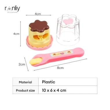 【ranliy】đồ chơi an toàn Nhà chơi mini hình bánh pudding thân thiện với môi trường tương tác giữa cha mẹ và con cái. 3