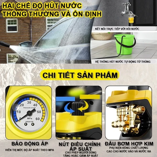 Cách chọn máy rửa xe áp lực cao REAIM: Tìm hiểu về tính năng điều chỉnh điện áp