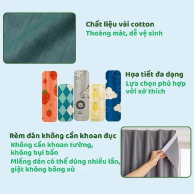 Rèm Bếp 1 Lớp Che Bếp, Gác Trọ ELLEVA Kích Thước Đa Dạng Giá Chỉ 25k 4 Rèm Bếp 1 Lớp Che Bếp, Gác Trọ ELLEVA Kích Thước Đa Dạng Giá Chỉ 25k 4