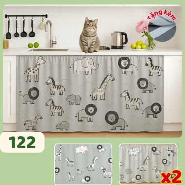 Rèm Bếp 1 Lớp Che Bếp, Gác Trọ ELLEVA Kích Thước Đa Dạng Giá Chỉ 25k 13 Rèm Bếp 1 Lớp Che Bếp, Gác Trọ ELLEVA Kích Thước Đa Dạng Giá Chỉ 25k 13