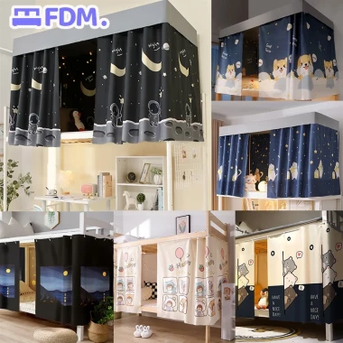 Rèm Ký Túc Xá Sinh Viên Tiện Nghi - FDM Rèm Giường Tầng Kèm Dây Thừng Móc Treo Giá 33K 2
