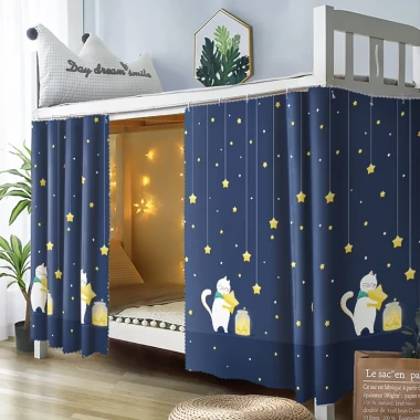 Rèm Ký Túc Xá Sinh Viên Tiện Nghi - FDM Rèm Giường Tầng Kèm Dây Thừng Móc Treo Giá 33K 13