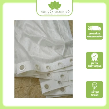 Rèm Voan Cao Cấp Spa Hạt Mưa Bạc Giá Rẻ - Khoen Treo - Đặt May Theo Kích Thước 7