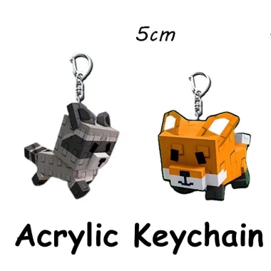 Roblox Toy Raccoon Grow A Garden Móc khóa Bunny Dragon Corrupted Kitsune Griffn Dragonfly Mô hình in 3D 44
