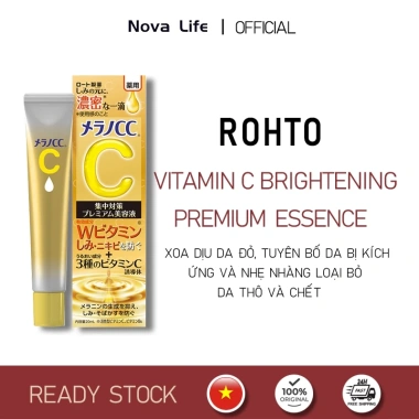 Rohto CC Premium Serum Thâm Nám 20ml - Vitamin C ổn định, giảm thâm, tàn nhang, chỉ 133k
