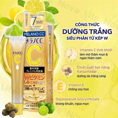 Rohto CC Premium Serum Thâm Nám 20ml - Vitamin C ổn định, giảm thâm, tàn nhang, chỉ 133k 4 Rohto CC Premium Serum Thâm Nám 20ml - Vitamin C ổn định, giảm thâm, tàn nhang, chỉ 133k 4