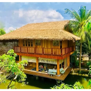 Rơm giả lợp mái chống nóng chống cháy giá rẻ - Cỏ rơm decor trang trí 1m x 20m chỉ 115k 3