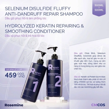 Rosemine Dầu Gội Xả 500ml-1.000ml Suôn Mượt, Phục Hồi Tóc Khô Xơ, Giá 220.000đ