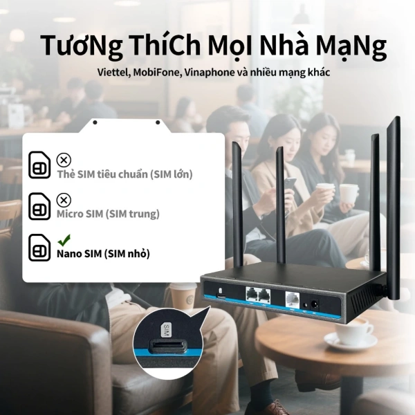 Hình ảnh sản phẩm Router Zbtlink phát WiFi 4G/5G 500Mbps, hỗ trợ thẻ SIM, băng tần kép 2.4G - Giá 200k