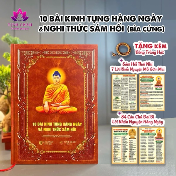 Hình ảnh sản phẩm Sách 10 Bài Kinh Tụng Hàng Ngày và Nghi Thức Sám Hối - Tặng Vòng Hạt, CĐB, Kinh Cầu Nguyện ,7 Lời Khấn, Sám Hối Thai Nhi