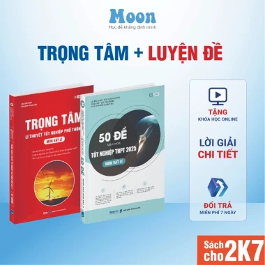 Sách Ôn Thi THPT Quốc Gia Môn Vật Lý - Moonbook THCS Giảm 20% - Luyện Thi Đánh Giá Năng Lực Giá Rẻ 8 Sách Ôn Thi THPT Quốc Gia Môn Vật Lý - Moonbook THCS Giảm 20% - Luyện Thi Đánh Giá Năng Lực Giá Rẻ 8