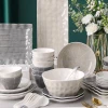 SALE SỐC Bộ bát đĩa tô nồi gốm sứ 2 màu vintage Bắc Âu - Giá 35.000