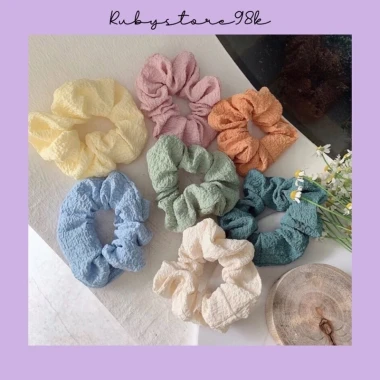 Scrunchies Hàn Quốc Ullzang Cột Tóc Vải Giá 12k - Phong Cách Mùa Hè 3 Scrunchies Hàn Quốc Ullzang Cột Tóc Vải Giá 12k - Phong Cách Mùa Hè 3