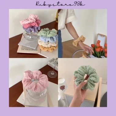 Scrunchies Hàn Quốc Ullzang Cột Tóc Vải Giá 12k - Phong Cách Mùa Hè 4 Scrunchies Hàn Quốc Ullzang Cột Tóc Vải Giá 12k - Phong Cách Mùa Hè 4