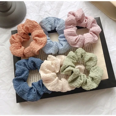 Scrunchies Hàn Quốc Ullzang Cột Tóc Vải Giá 12k - Phong Cách Mùa Hè 5 Scrunchies Hàn Quốc Ullzang Cột Tóc Vải Giá 12k - Phong Cách Mùa Hè 5