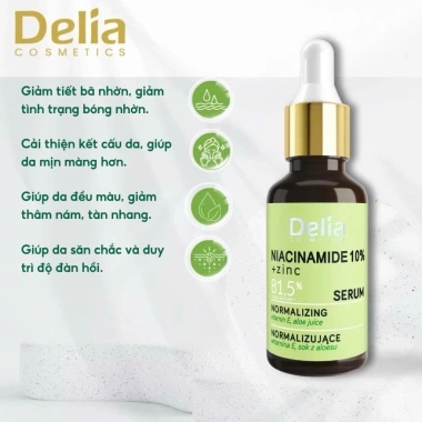 Serum Delia Niacinamide 10% + ZinC ngừa mụn, giảm viêm, mờ thâm, sáng da 30ml - Biomedico Store 4
