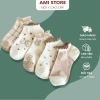 Set 10 Đôi Tất Vớ Nữ Họa Tiết Gâu Cổ Bèo Cotton Co Giãn Thoáng Khí Giá chỉ 35k 2