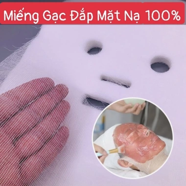 Set 100 miếng gạc đắp mặt nạ 100% cotton cho SPA, thẩm mỹ viện - Chỉ 42.000đ 2