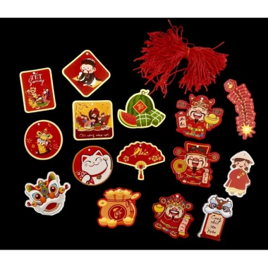 Sét 100 thẻ treo Đào Quất Tết 2.026 mix mẫu - Tặng dây, Giá ưu đãi 32.200 2