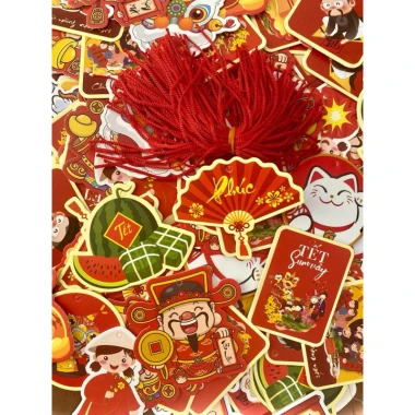 Sét 100 thẻ treo Đào Quất Tết 2.026 mix mẫu - Tặng dây, Giá ưu đãi 32.200 6