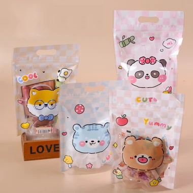 Set 50 túi zip miệng đựng bánh kẹo, trà hoa, họa tiết đa dạng 15.5x22.5x6 cm, giá 63.500