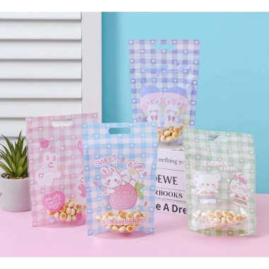 Set 50 túi zip miệng đựng bánh kẹo, trà hoa, họa tiết đa dạng 15.5x22.5x6 cm, giá 63.500